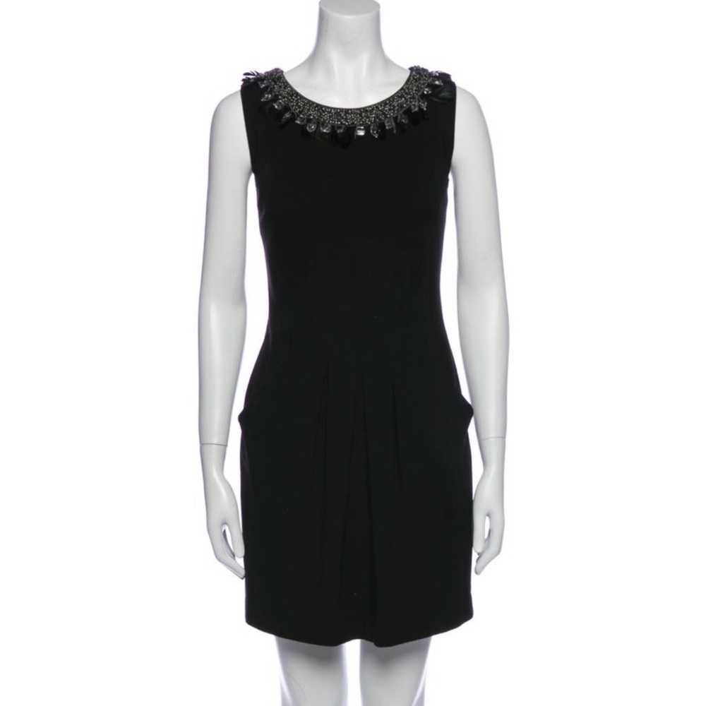 Lafayette 148 New York Black Embellished Mini Dress